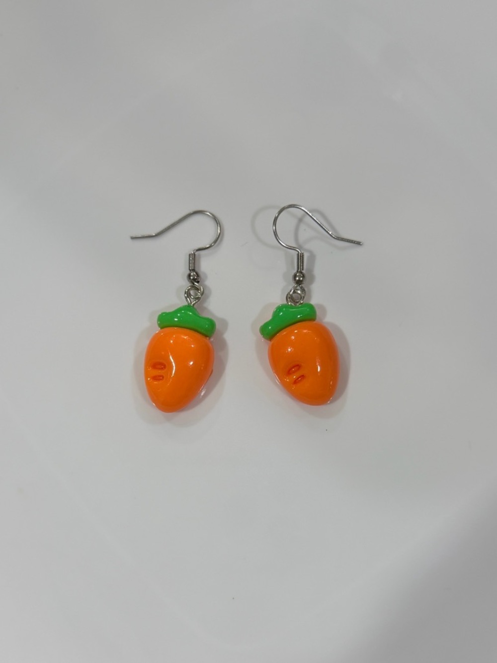 5 For $30 Earring Bar Orange Carrot Food Art Drop Earring